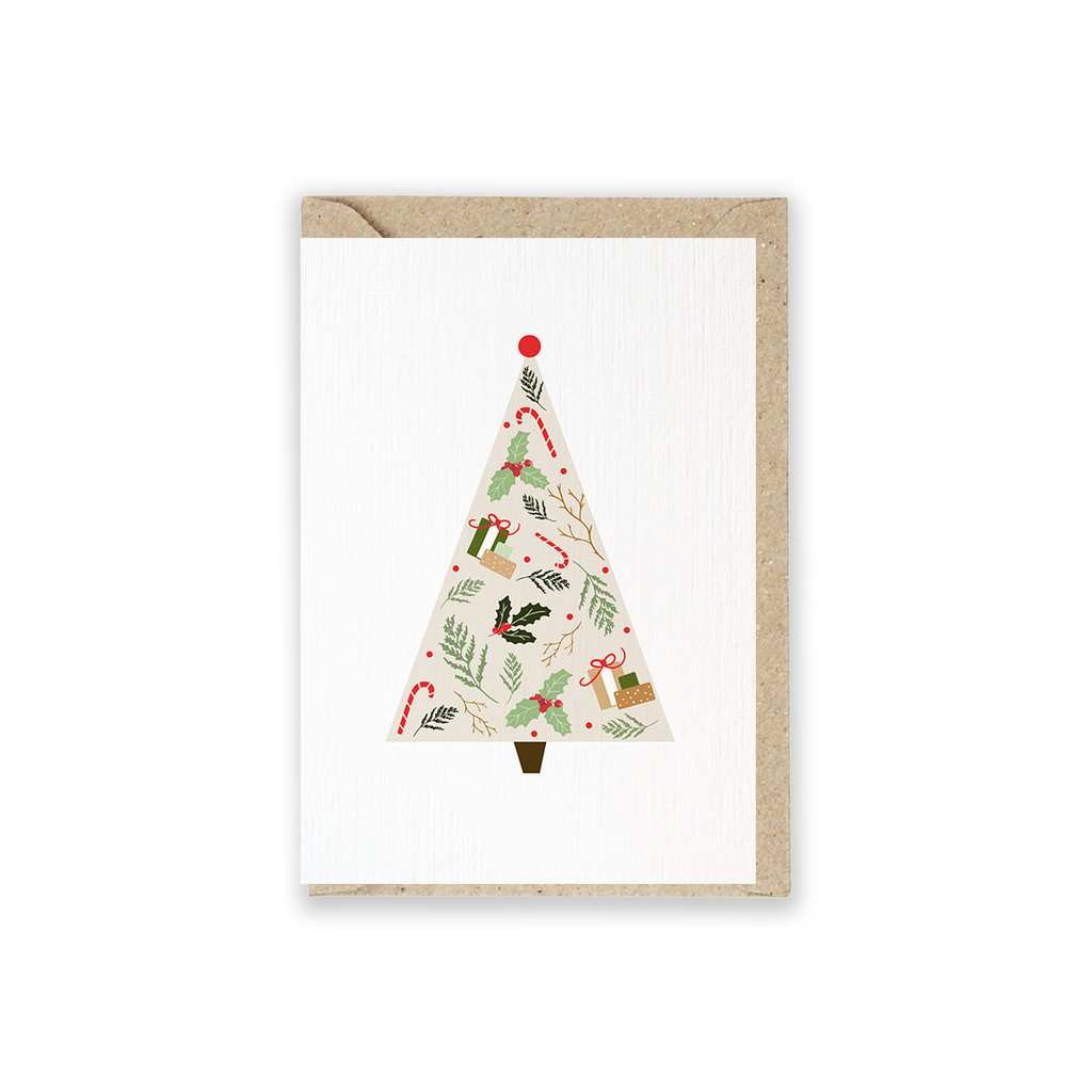 Weihnachtskarte Tannenbaum 5 Stück
