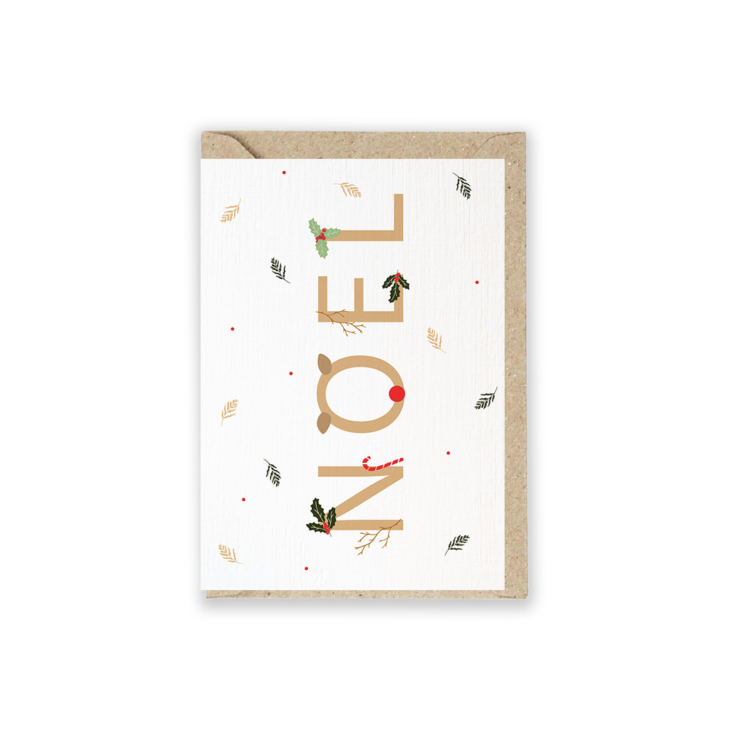 Weihnachtskarte "Noel" 5 Stück