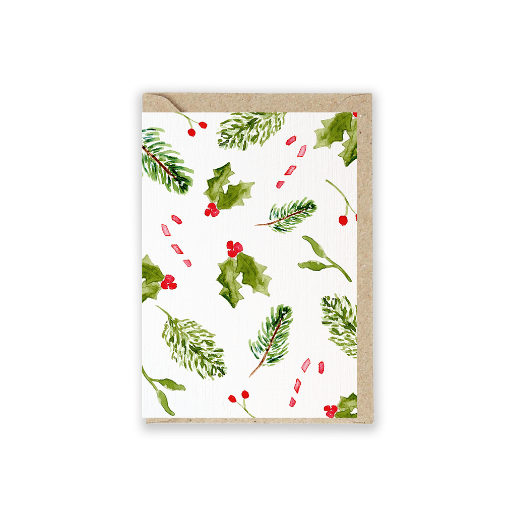 Weihnachtskarte Candy Cane 5 Stück