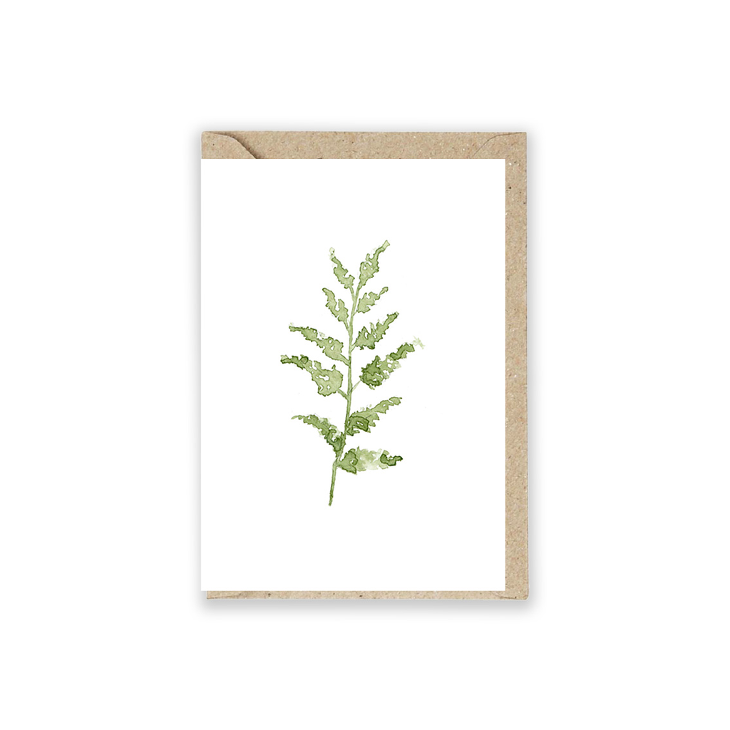 Grusskarte Farn 5 Stück