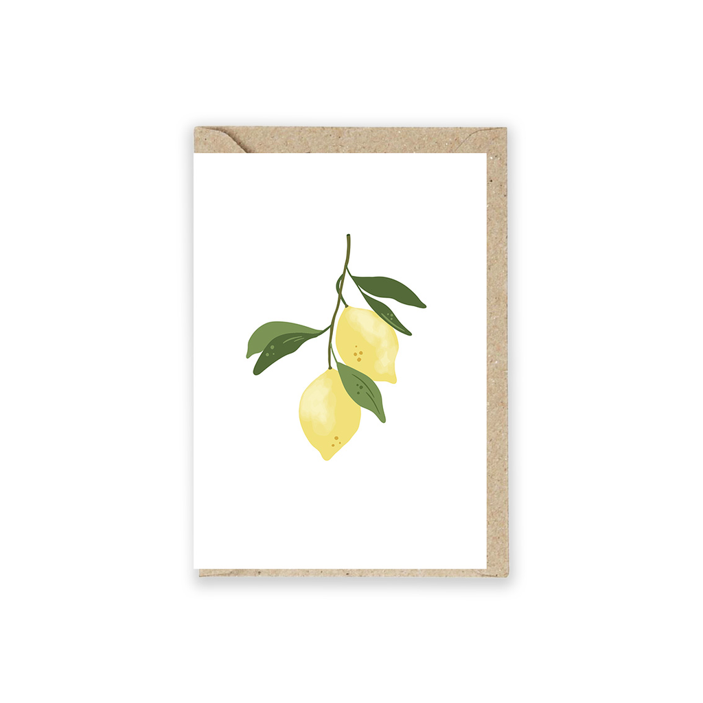 Grusskarte Zitronen 5 Stück