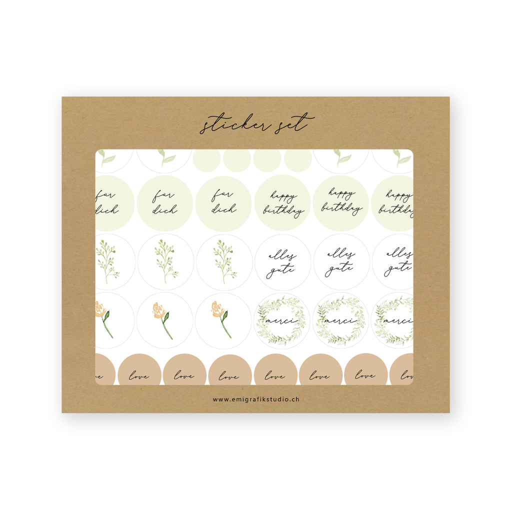 Sticker Set Blomma 5 Stück