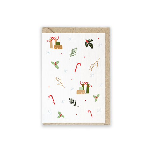 [GK 0.33-5] Weihnachtskarte Weihnachtsgeschenke 5 Stück