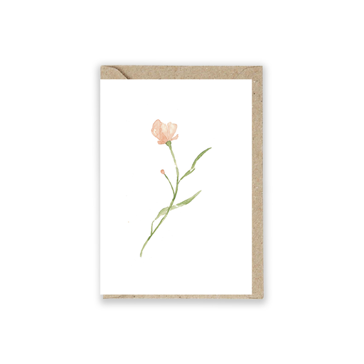 [GK 0.61-5] Grusskarte Blume Aquarell 5 Stück