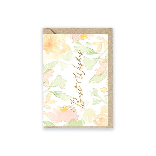 [GK 0.42-5] Grusskarte Fleur "Best Wishes" 5 Stück