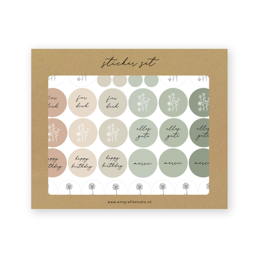 [SB 7.7-5] Sticker Set Field Flowers 5 Stück